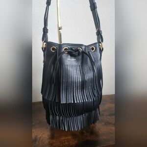 Saint Laurent Small Fringe Emmanuelle Bucket Bag